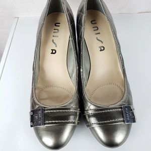 Unisa Gold & Silver Wedge Heels
